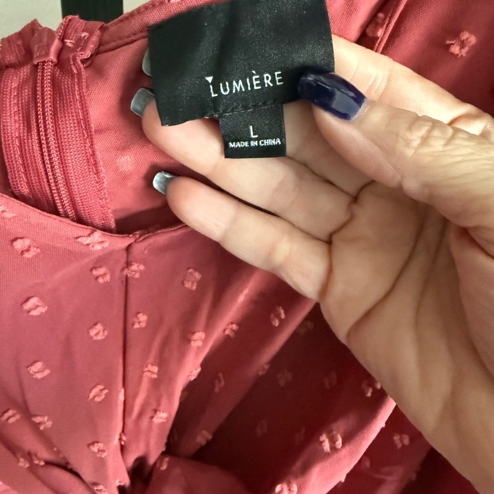 Lumiere Burgundy Wide Leg Jumpsuit - Picture 5 of 11